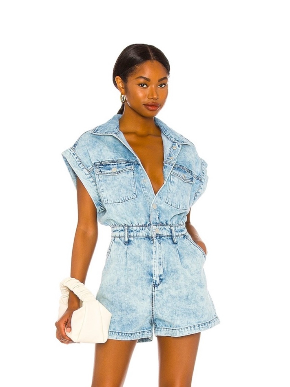 BLANKNYC Denim Romper Large